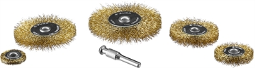 ЗУБР   5 шт, 25/40/55/63/78 мм, витая латунированная, стальная проволока, набор дисковых щеток-крацовок для дрели, Профессионал (3521-H5) 3521-H5_z02