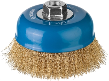 ЗУБР  125 мм, витая стальная латунированная проволока 0.3 мм, чашечная щетка-крацовка для УШМ, Профессионал (3526-125) 3526-125_z02