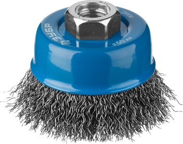 ЗУБР  60 мм, витая, стальная проволока 0.3 мм, чашечная щетка-крацовка для УШМ, Профессионал (35261-060) 35261-060_z02
