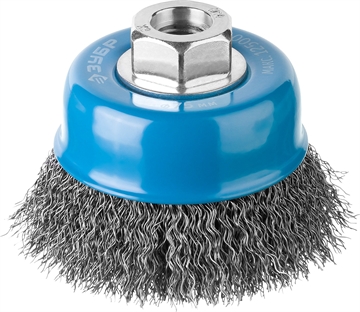 ЗУБР  75 мм, витая, стальная проволока 0.3 мм, чашечная щетка-крацовка для УШМ, Профессионал (35261-075) 35261-075_z02