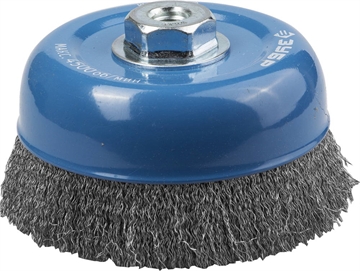 ЗУБР  150 мм, витая стальная латунированная проволока 0.3 мм, чашечная щетка-крацовка для УШМ  (35261-150) 35261-150_z01