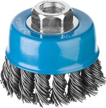 ЗУБР  65 мм, стальная проволока 0.8 мм, чашечная щетка-крацовка для УШМ, Профессионал (35277-065) 35277-065_z02