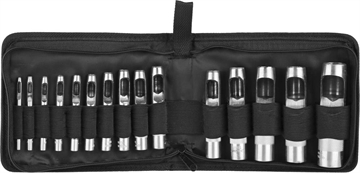 ЗУБР  для кожи, 3 - 25 мм, 15 шт, набор пробойников (22949-H15) 22949-H15