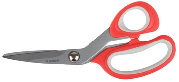 ЗУБР  190 мм, изогнутые двухкомпонентные ручки, хозяйственные ножницы (40442-19) 40442-19