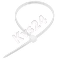 Хомут нейлоновый белый 200х2,5 мм (100шт) Kvs- 11037