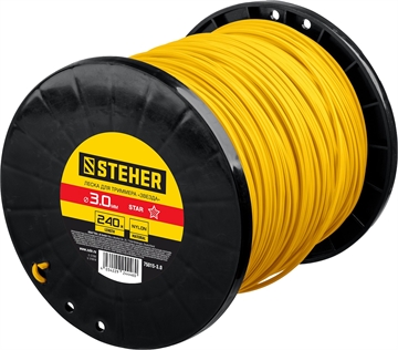 STEHER  ЗВЕЗДА, 3.0 мм, 240 м, леска для триммера (75015-3.0) 75015-3.0
