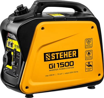 STEHER  1200 Вт, инверторный генератор (GI-1500) GI-1500