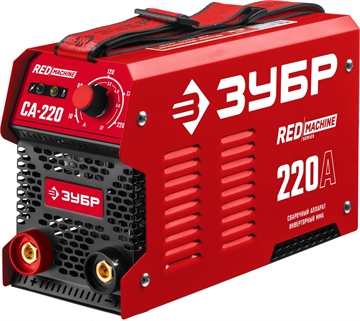 ЗУБР  ММА, 220 А, RED MACHINE, сварочный аппарат инверторный, макс. электрод Ø 5.0 мм (СА-220) СА-220