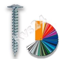 Саморез с прессшайбой 4,2 х 41 острый RAL 7024 Kvs-  108167