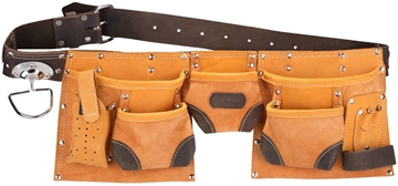 KRAFTOOL  натуральная кожа, пояс для инструментов с 9 карманами (1-38520) 1-38520