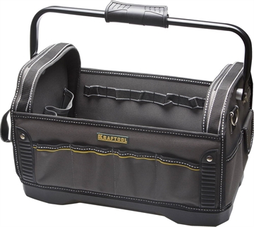 KRAFTOOL  46 см, 8 петель-держателей, жесткое пластиковое дно, каркасная сумка для инструментов с 20 карманами  (38741) 38741
