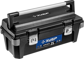 ЗУБР  УМЕЛЕЦ-25, 650 x 275 x 265 мм, (25″), пластиковый ящик для инструментов, Профессионал (38141-25) 38141-25_z01
