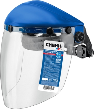 СИБИН  экран 200 х 400 мм, поликарбонат 2 мм, с храповиком, защитный лицевой щиток (11086) 11086_z01