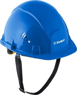 ЗУБР  ФОРТ, синяя, храповый механизм регулировки, универсальное крепление для наушников и щитков, защитная каска, Профессионал (11094-3) 11094-3_z01