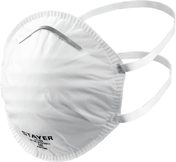 STAYER  K-80, класс защиты FFP1, коническая, фильтрующая полумаска (11109) 11109_z01