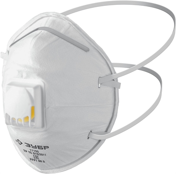 ЗУБР  ФКН-80, класс защиты FFP1, коническая, фильтрующая полумаска с направленным клапаном выдоха (11155) 11155