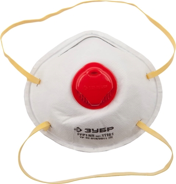ЗУБР  ПФК-80, класс защиты FFP1, коническая, фильтрующая полумаска с клапаном выдоха (11161) 11161