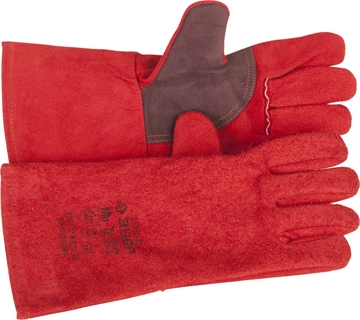 ЗУБР  350 мм, для сварки и тяжелых механических работ, спилковые с подкладкой, термостойкие краги (11334-XL) 11334-XL