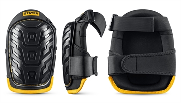 STAYER  с гелевым наполнителем, защитные наколенники с пластиковой накладкой, Professional (11198) 11198