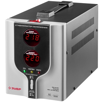 ЗУБР  1000ВА, 1 кВт, автоматический стабилизатор напряжения, Профессионал (59375-1) 59375-1