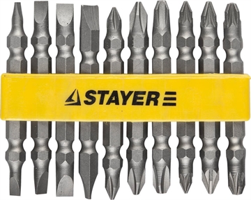 STAYER  10 шт, набор двусторонних бит (2605-H10) 2605-H10_z01