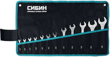 СИБИН  12 шт, 6 - 32 мм, набор рожковых гаечных ключей (27013-H12) 27013-H12