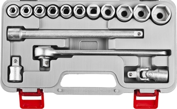 НИЗ  Шоферский инструмент №2Д, 15 предм., 1/2″, в пластиковом кейсе, набор торцовых головок (2761-20) 2761-20_z01