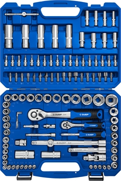 ЗУБР  А-110, 110 предм., (1/2″ + 1/4″), универсальный набор инструмента, Профессионал (27635-H110) 27635-H110_z01