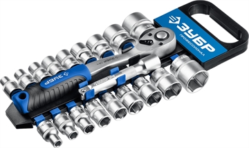 ЗУБР  ТР-20, 20 предм., (1/2″), набор торцовых головок, Профессионал (27647-H20) 27647-H20_z01