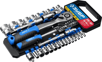 ЗУБР  ТБ-51, 51 предм., (1/2″), набор торцовых головок, Профессионал (27647-H50) 27647-H50