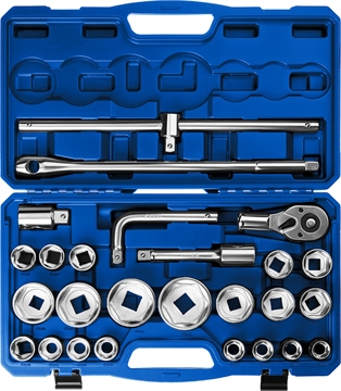 ЗУБР  НКТ-26, 26 предм., (3/4″+1″), набор инструмента для крупногабаритной техники, Профессионал (27660-H26) 27660-H26_z02