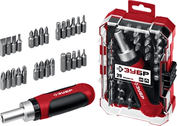 ЗУБР  Мастер 29, 29 шт, набор: отвертка с насадками (25040) 25040