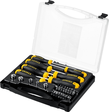 STAYER  Max Range Pro, 32 предм., набор отверток с насадками (25134-H18) 25134-H18_z02