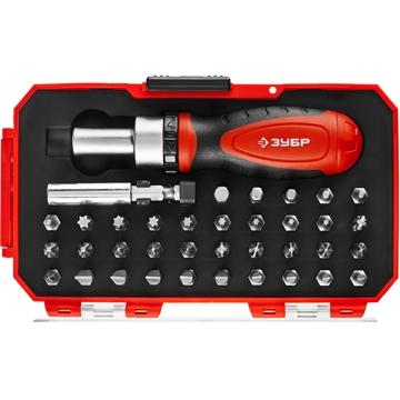 ЗУБР  Компакт-37, 37 предм., реверсивная отвертка с насадками (25164-H37) 25164-H37