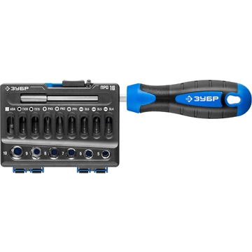 ЗУБР  отвертка-битодержатель с насадками, Профессионал (25216) 25216