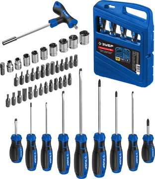 ЗУБР  46 шт, набор отверток с насадками, Профессионал (25283-H46) 25283-H46_z01