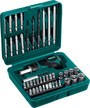 KRAFTOOL  Kompakt-43, с насадками, 43 предм., реверсивная отвертка (25556-H43) 25556-H43