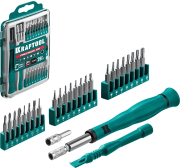 KRAFTOOL  Precision-28, 28 предм., отвертка для точных работ (25677) 25677