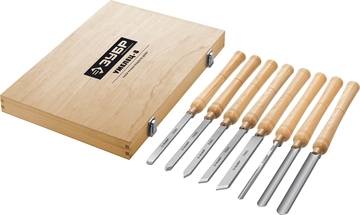 ЗУБР  УМЕЛЕЦ-8, 8 шт, Р6М5, набор ручных резцов по дереву, Профессионал (18374) 18374
