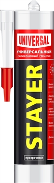 STAYER  260 мл, прозрачный, силиконовый, универсальный герметик (41213-2) 41213-2_z01