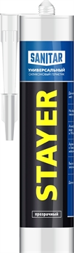 STAYER  260 мл, прозрачный, силиконовый, санитарный герметик (41215-2) 41215-2_z01