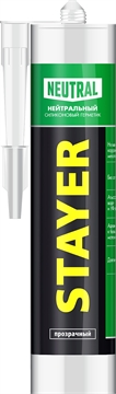 STAYER  260 мл, прозрачный, силиконовый, нейтральный герметик (41217-2) 41217-2_z01