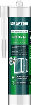 KRAFTOOL  Neutral, 300 мл, прозрачный, нейтральный силиконовый герметик (41257-2) 41257-2
