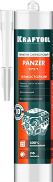 KRAFTOOL  PANZER, 300 мл, черный, термостойкий силиконовый герметик (41259-4) 41259-4