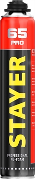 STAYER  PRO 65, 800 мл, выход до 65 л, пистолетная, всесезонная, монтажная пена, Professional (41137) 41137
