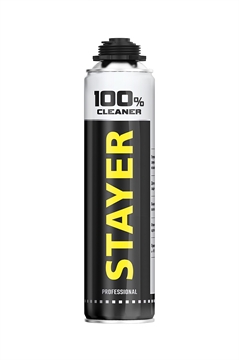 STAYER  100% Cleaner, 500 мл, очиститель монтажной пены, Professional (41139) 41139