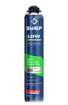 ЗУБР  PRO HP,  800 мл, пистолетная, с низким расширением, выход до 50л, монтажная пена (41148) 41148