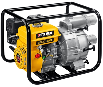 STEHER  1300 л/мин, мотопомпа бензиновая для грязной воды (WPD-1300) WPD-1300