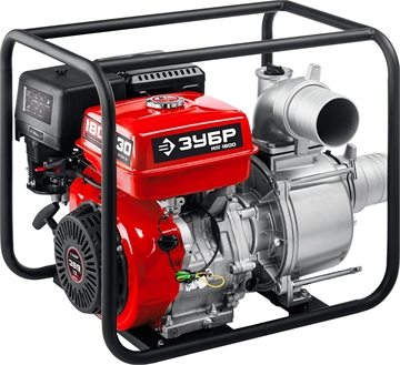 ЗУБР  1800 л/мин, мотопомпа бензиновая для грязной воды (МПГ-1800) МПГ-1800