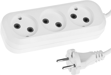 СИБИН  У-20, ПВС, 2 х 0.75 мм2, 1300 Вт, 3 гн., 2 м, бытовой удлинитель (55031-2) 55031-2